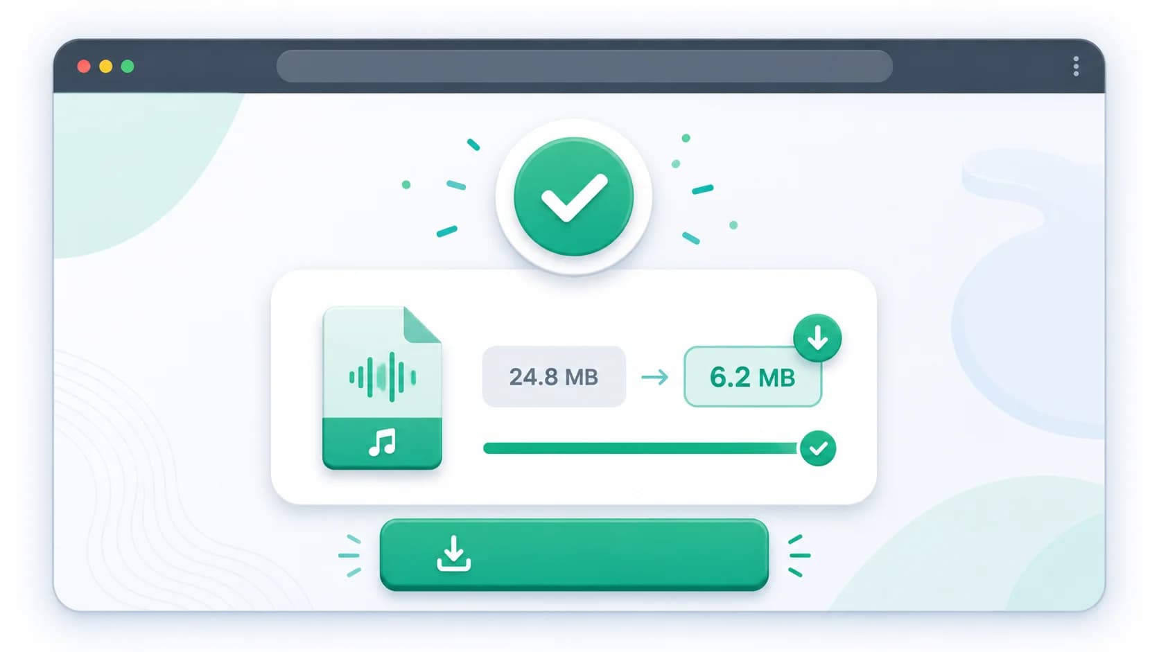 Download compressed audio file